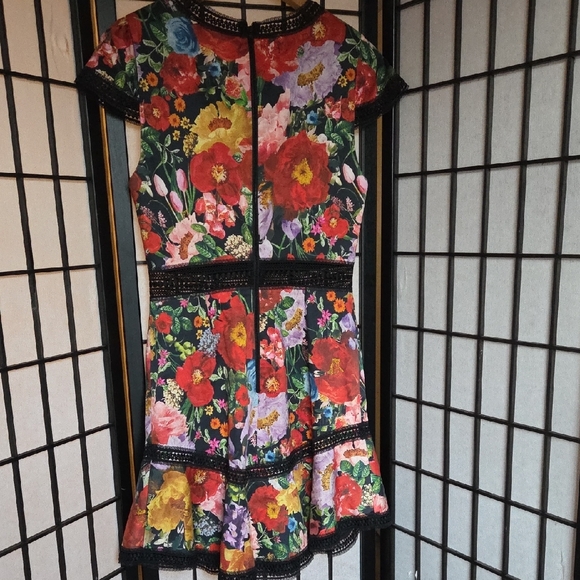 Alice + Olivia Colorful Floral Mini Dress - Picture 4 of 5